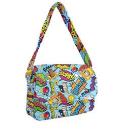 Graffiti Word Seamless Pattern Courier Bag by Bedest