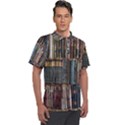 Abstract Colorful Texture Men s Polo T-Shirt View1