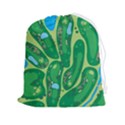 Golf Course Par Golf Course Green Drawstring Pouch (2XL) View1