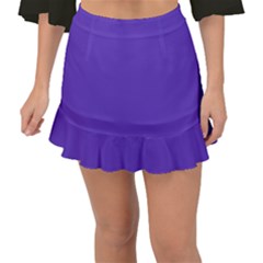 Ultra Violet Purple Fishtail Mini Chiffon Skirt by Patternsandcolors