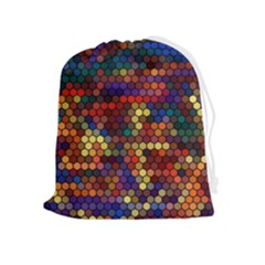 Hexagon Honeycomb Pattern Design Drawstring Pouch (xl) by Ndabl3x