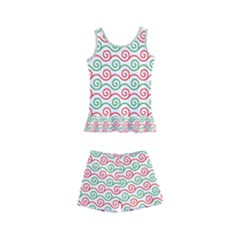 Pattern Flowers Geometric Kids  Boyleg Swimsuit by Ndabl3x