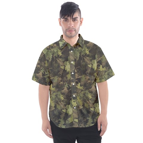 Flowers Pattern Flora Men s Short Sleeve Shirt by Ndabl3x