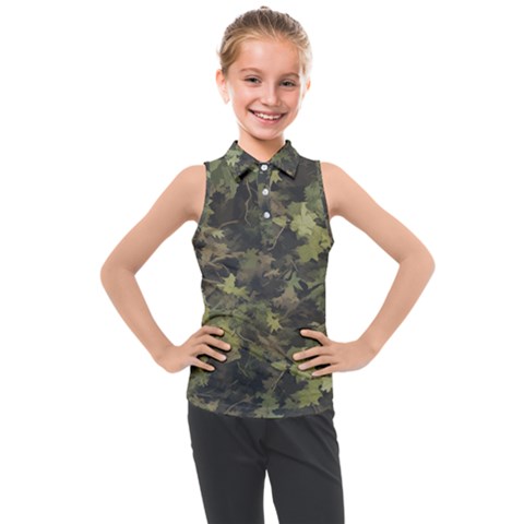 Pattern Seamless Antique Luxury Kids  Sleeveless Polo T-shirt by Ndabl3x