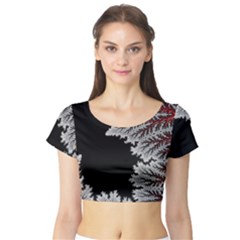 Aesthetic Outer Space Cartoon Art Short Sleeve Crop Top by Bedest