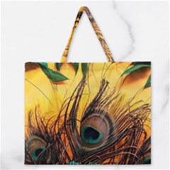 Art Paint Landscape Mountain Zipper Large Tote Bag by Cemarart