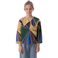 Zig Zag Pattern Geometric Design Kids  Sailor Shirt by Cemarart