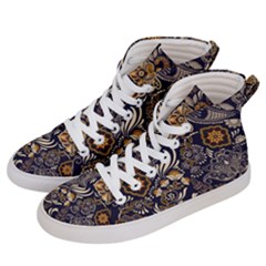 Paisley Texture, Floral Ornament Texture Women s Hi-top Skate Sneakers by nateshop