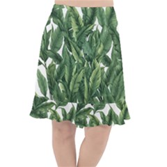 Tropical Leaves Fishtail Chiffon Skirt by goljakoff