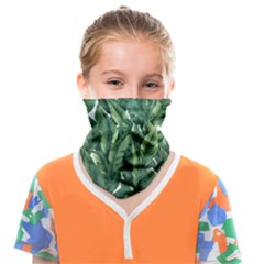 Tropical Leaves Face Covering Bandana (kids) by goljakoff