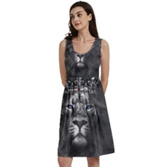 Lion King Of The Jungle Nature Classic Skater Dress by Cemarart