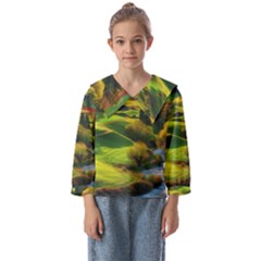 Countryside Landscape Nature Kids  Sailor Shirt by Cemarart