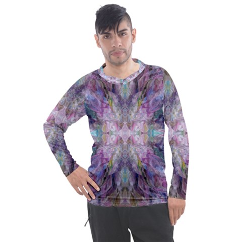 Blended Butterfly Men s Pique Long Sleeve T-shirt by kaleidomarblingart