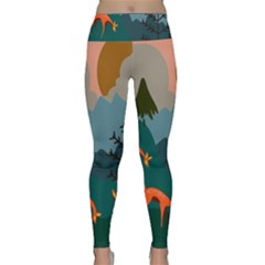 Roe Deer Animal Boho Bohemian Nature Lightweight Velour Classic Yoga Leggings by Grandong