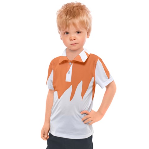 Orange Background Halloween Kids  Polo T-shirt by Cemarart