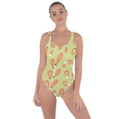 Pattern Leaves Print Background Bring Sexy Back Swimsuit by Cemarart