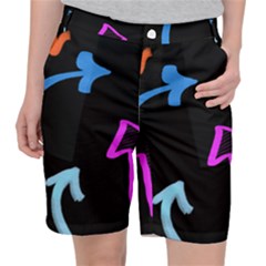 Colorful Arrows Kids Pointer Women s Pocket Shorts by Cemarart