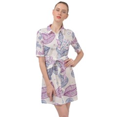 Blob Gradient Blur Scatter Belted Shirt Dress by Cemarart