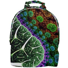 Digital Art Fractal Abstract Artwork 3d Floral Pattern Waves Vortex Sphere Nightmare Mini Full Print Backpack by Cemarart