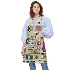 Retro Camera Pattern Graph Pocket Apron by Bedest