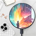 Starry Night Wanderlust: A Whimsical Adventure Wireless Fast Charger(Black) View1