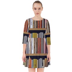 Book Nook Books Bookshelves Comfortable Cozy Literature Library Study Reading Reader Reading Nook Ro Smock Dress by Maspions