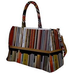 Book Nook Books Bookshelves Comfortable Cozy Literature Library Study Reading Reader Reading Nook Ro Duffel Travel Bag by Maspions