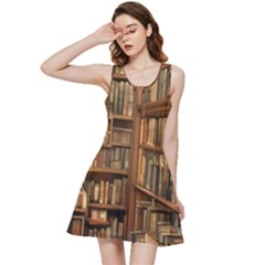 Room Interior Library Books Bookshelves Reading Literature Study Fiction Old Manor Book Nook Reading Inside Out Racerback Dress by Grandong