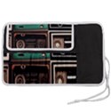 Retro Electronics Old Antiques Texture Wallpaper Vintage Cassette Tapes Retrospective Pen Storage Case (M) View2