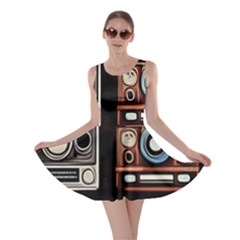 Retro Cameras Old Vintage Antique Technology Wallpaper Retrospective Skater Dress by Grandong