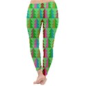 Trees Pattern Retro Pink Red Yellow Holidays Advent Christmas Classic Winter Leggings View4