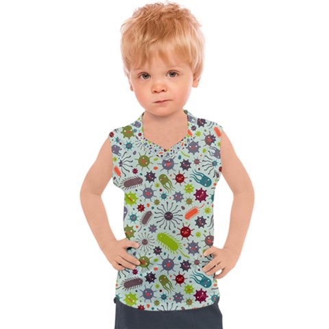 Seamless Pattern With Viruses Kids  Sport Tank Top by Apen