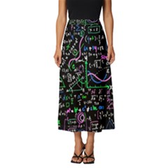 Math Linear Mathematics Education Circle Background Classic Midi Chiffon Skirt by Apen