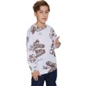 Pasta Mie Spageti Rigatoni Lasagna Kids  Crewneck Sweatshirt View3