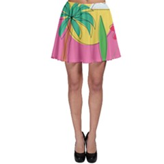 Ocean Watermelon Vibes Summer Surfing Sea Fruits Organic Fresh Beach Nature Skater Skirt by Maspions