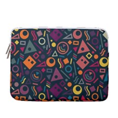 Random, Abstract, Forma, Cube, Triangle, Creative 15  Vertical Laptop Sleeve Case With Pocket by nateshop