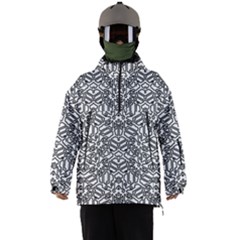 Monochrome Maze Design Print Men s Ski And Snowboard Waterproof Breathable Jacket by dflcprintsclothing