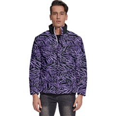 Enigmatic Plum Mosaic Men s Puffer Bubble Jacket Coat by dflcprintsclothing