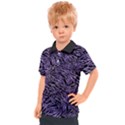 Enigmatic Plum Mosaic Kids  Polo T-Shirt View1