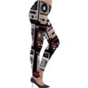 Retro Cameras Old Vintage Antique Technology Wallpaper Retrospective Lightweight Velour Leggings View4