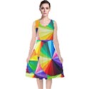 bring colors to your day V-Neck Midi Sleeveless Dress  View1