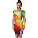 bring colors to your day Fitted Knot Split End Bodycon Dress View1