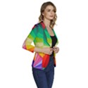 bring colors to your day Women s One-Button 3/4 Sleeve Short Jacket View3