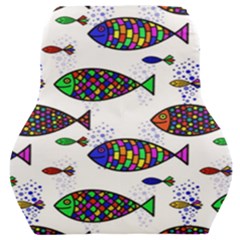 Fish Abstract Colorful Car Seat Back Cushion  by Maspions