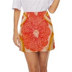 Grapefruit-fruit-background-food Mini Front Wrap Skirt by Maspions