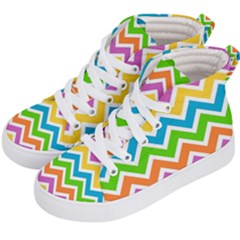 Chevron Pattern Design Texture Kids  Hi-top Skate Sneakers by Apen