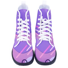 Colorful Labstract Wallpaper Theme Men s High-top Canvas Sneakers by Apen