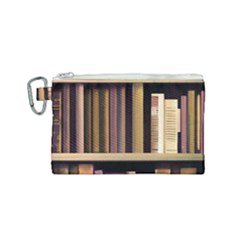 Books Bookshelves Office Fantasy Background Artwork Book Cover Apothecary Book Nook Literature Libra Canvas Cosmetic Bag (small) by Posterlux