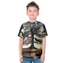 Nature Outdoors Cellphone Wallpaper Background Artistic Artwork Starlight Book Cover Wilderness Land Kids  Cotton T-Shirt View1
