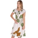 Nasturtium Flowers Plant Leaves Classic Short Sleeve Dress View1